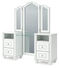 Maylilly White Vanity with Mirror - Ornate Home