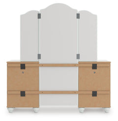 Maylilly White Vanity with Mirror - Ornate Home