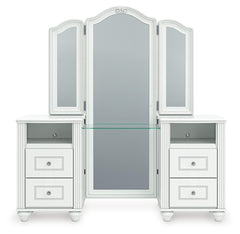Maylilly White Vanity with Mirror - Ornate Home