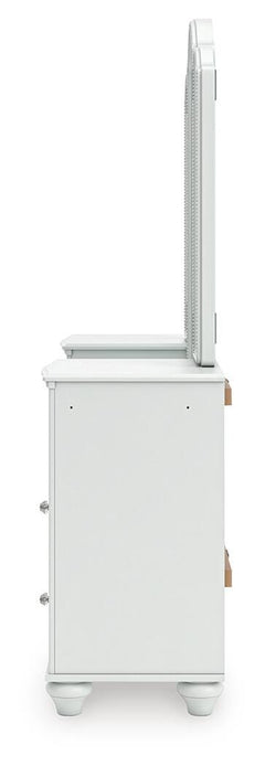Maylilly White Vanity with Mirror - Ornate Home