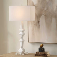 Mayme White Table Lamp - Ornate Home