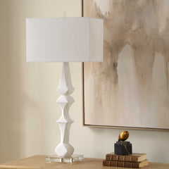 Mayme White Table Lamp - Ornate Home