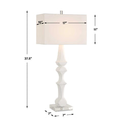 Mayme White Table Lamp - Ornate Home