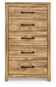Maystonna Brown Five Drawer Chest - Ornate Home