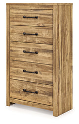 Maystonna Brown Five Drawer Chest - Ornate Home