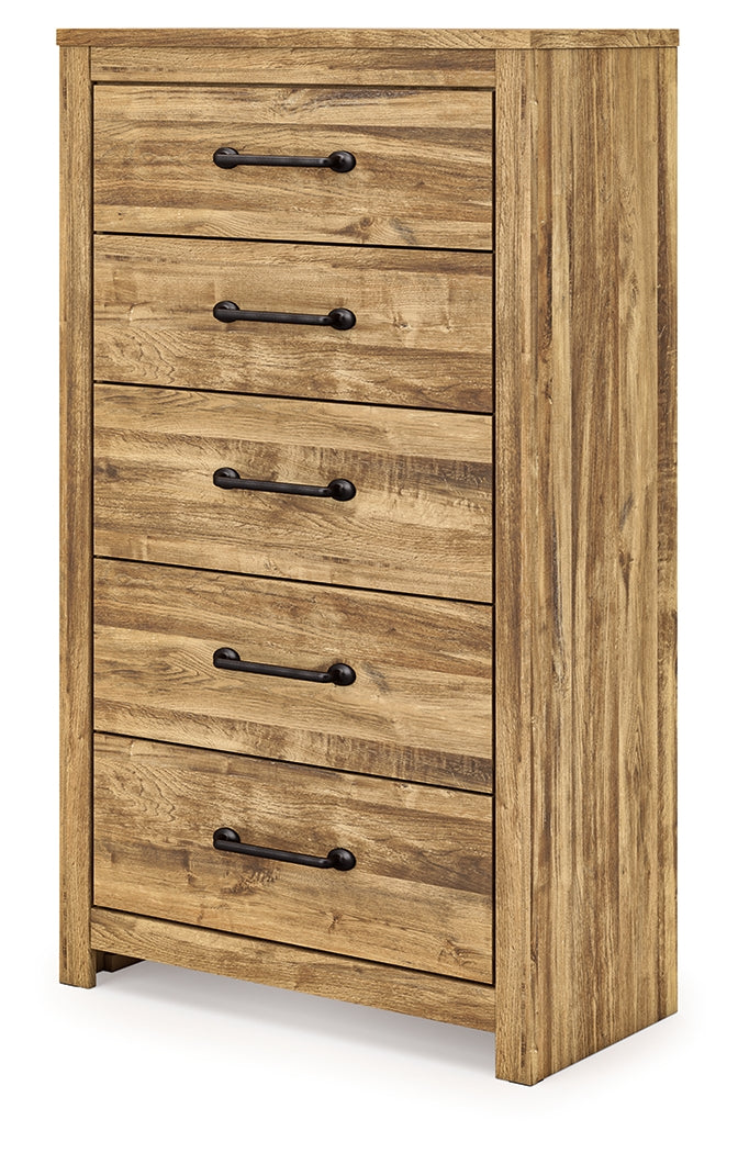Maystonna Brown Five Drawer Chest - Ornate Home