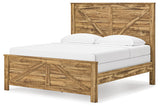 Maystonna Brown King Crossbuck Panel Bed - Ornate Home