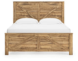 Maystonna Brown King Crossbuck Panel Bed - Ornate Home