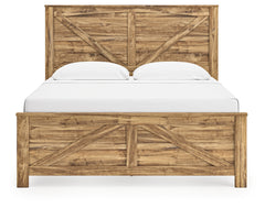 Maystonna Brown King Crossbuck Panel Bed - Ornate Home