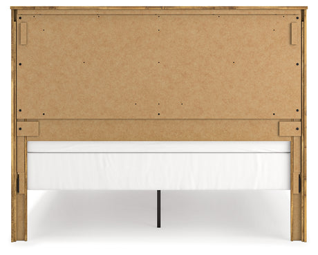 Maystonna Brown King Crossbuck Panel Bed - Ornate Home