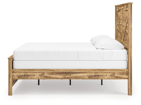 Maystonna Brown King Crossbuck Panel Bed - Ornate Home
