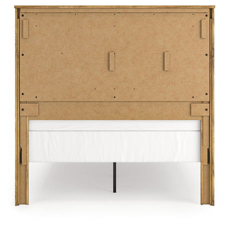 Maystonna Brown Queen Crossbuck Panel Bed, Dresser, Mirror and Nightstand - Ornate Home