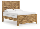 Maystonna Brown Queen Crossbuck Panel Bed, Dresser and Mirror - Ornate Home