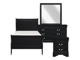 Mayville Black 4-piece Twin Bedroom Set - Ornate Home