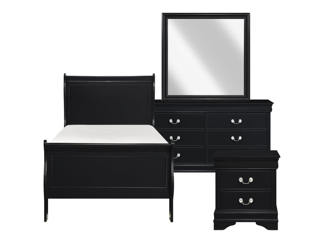 Mayville Black 4-piece Twin Bedroom Set - Ornate Home