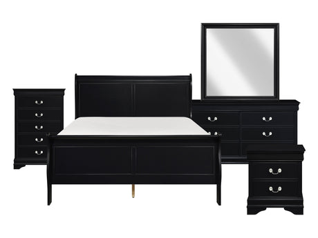 Mayville Black 5-Piece Queen Bedroom Set - Ornate Home