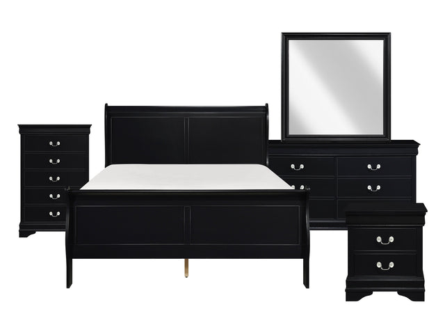 Mayville Black 5-Piece Queen Bedroom Set - Ornate Home