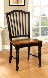 Mayville Black/Antique Oak 7 Pc. Dining Room Set - Ornate Home