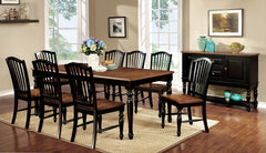 Mayville Black/Antique Oak 7 Pc. Dining Room Set - Ornate Home