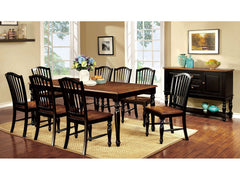 Mayville Black/Antique Oak 9 Pc. Dining Room Set - Ornate Home