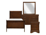 Mayville Brown Cherry 4-piece Twin Bedroom Set - Ornate Home