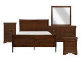 Mayville Brown Cherry 5-Piece Queen Bedroom Set - Ornate Home