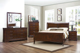 Mayville Brown Cherry California King Bed - Ornate Home