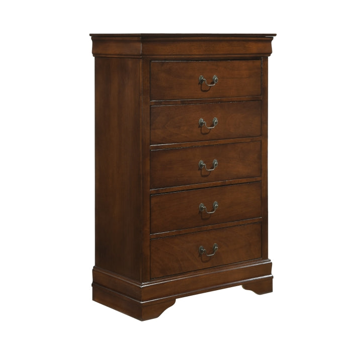 Mayville Brown Cherry Chest - Ornate Home
