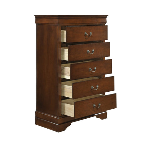 Mayville Brown Cherry Chest - Ornate Home