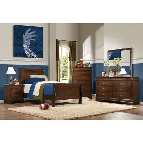 Mayville Brown Cherry Chest - Ornate Home