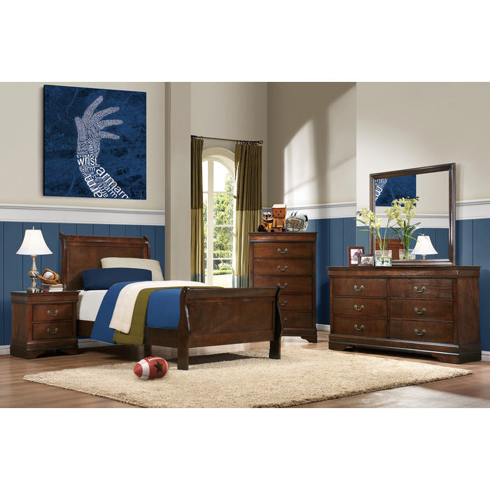 Mayville Brown Cherry Dresser - Ornate Home