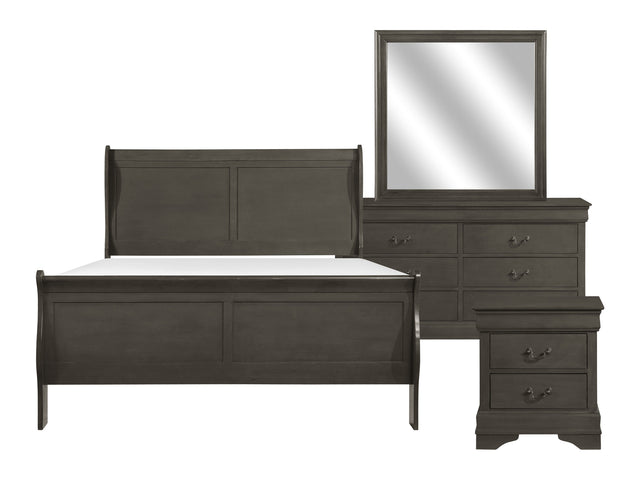 Mayville Stained Gray 4-piece Queen Bedroom Set - Ornate Home