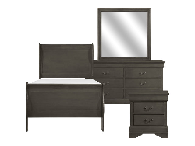 Mayville Stained Gray 4-piece Twin Bedroom Set - Ornate Home