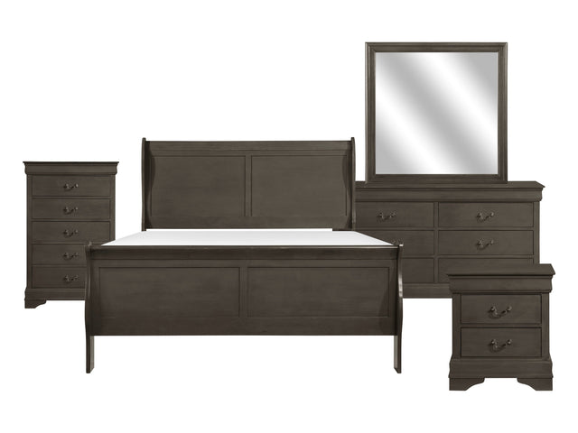 Mayville Stained Gray 5-Piece Queen Bedroom Set - Ornate Home