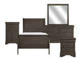 Mayville Stained Gray 5-Piece Twin Bedroom Set - Ornate Home