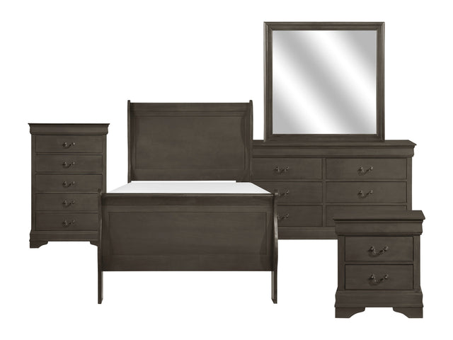 Mayville Stained Gray 5-Piece Twin Bedroom Set - Ornate Home
