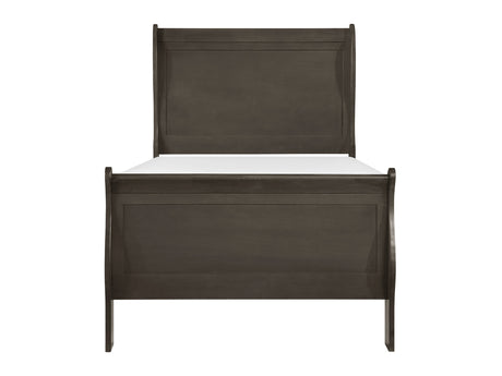 Mayville Stained Gray Twin Bed - Ornate Home