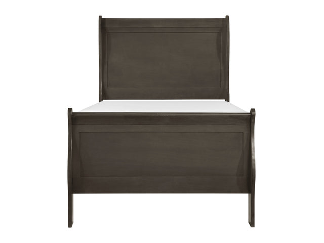 Mayville Stained Gray Twin Bed - Ornate Home