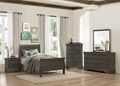 Mayville Stained Gray Twin Bed - Ornate Home