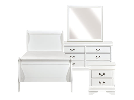 Mayville White 4-piece Twin Bedroom Set - Ornate Home