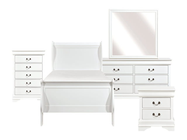 Mayville White 5-Piece Twin Bedroom Set - Ornate Home