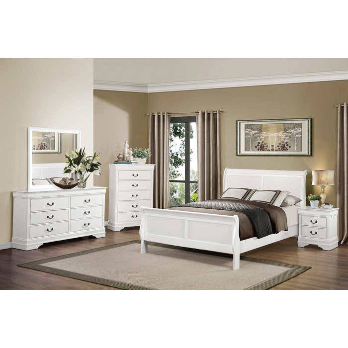 Mayville White California King Bed - Ornate Home