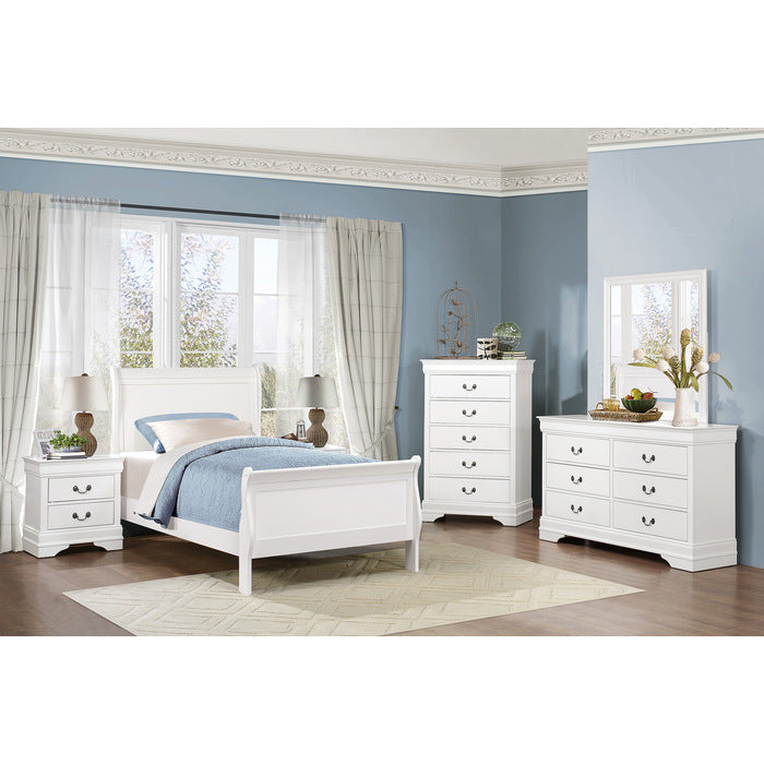 Mayville White Twin Bed - Ornate Home