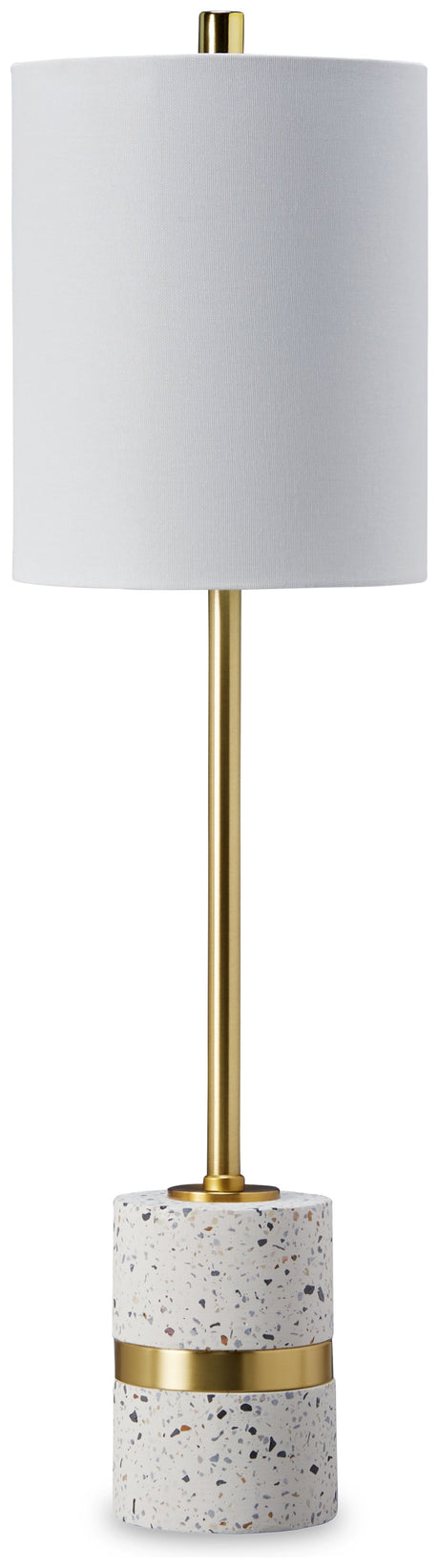 Maywick White/Brass Finish Desk Lamp - Ornate Home