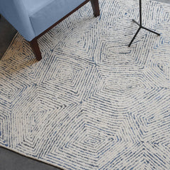 Maze Blue 9 X 12 Rug - Ornate Home