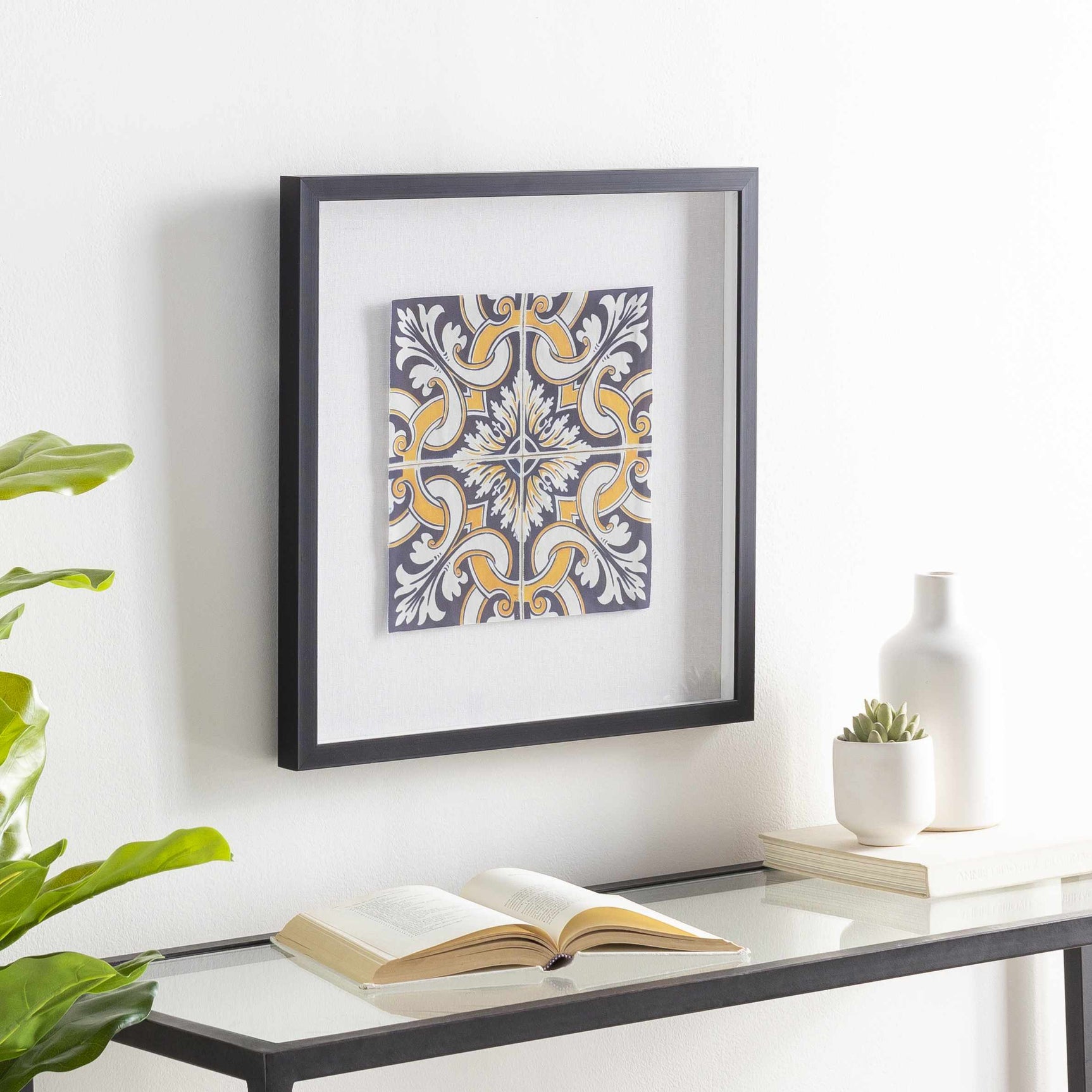 Mazgirt Majestic Black Frame Wall Art Piece - Ornate Home