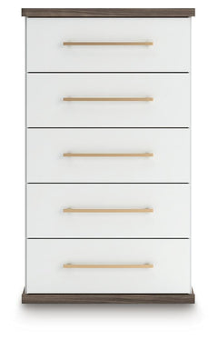 Mazilar Brown/White Chest of Drawers - Ornate Home