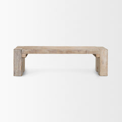 McArthur Whitewash 64" Reclaimed Wood Bench