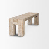 McArthur Whitewash 64" Reclaimed Wood Bench - Ornate Home
