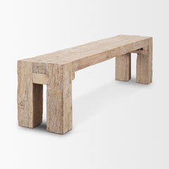 McArthur Whitewash Reclaimed Wood Bench